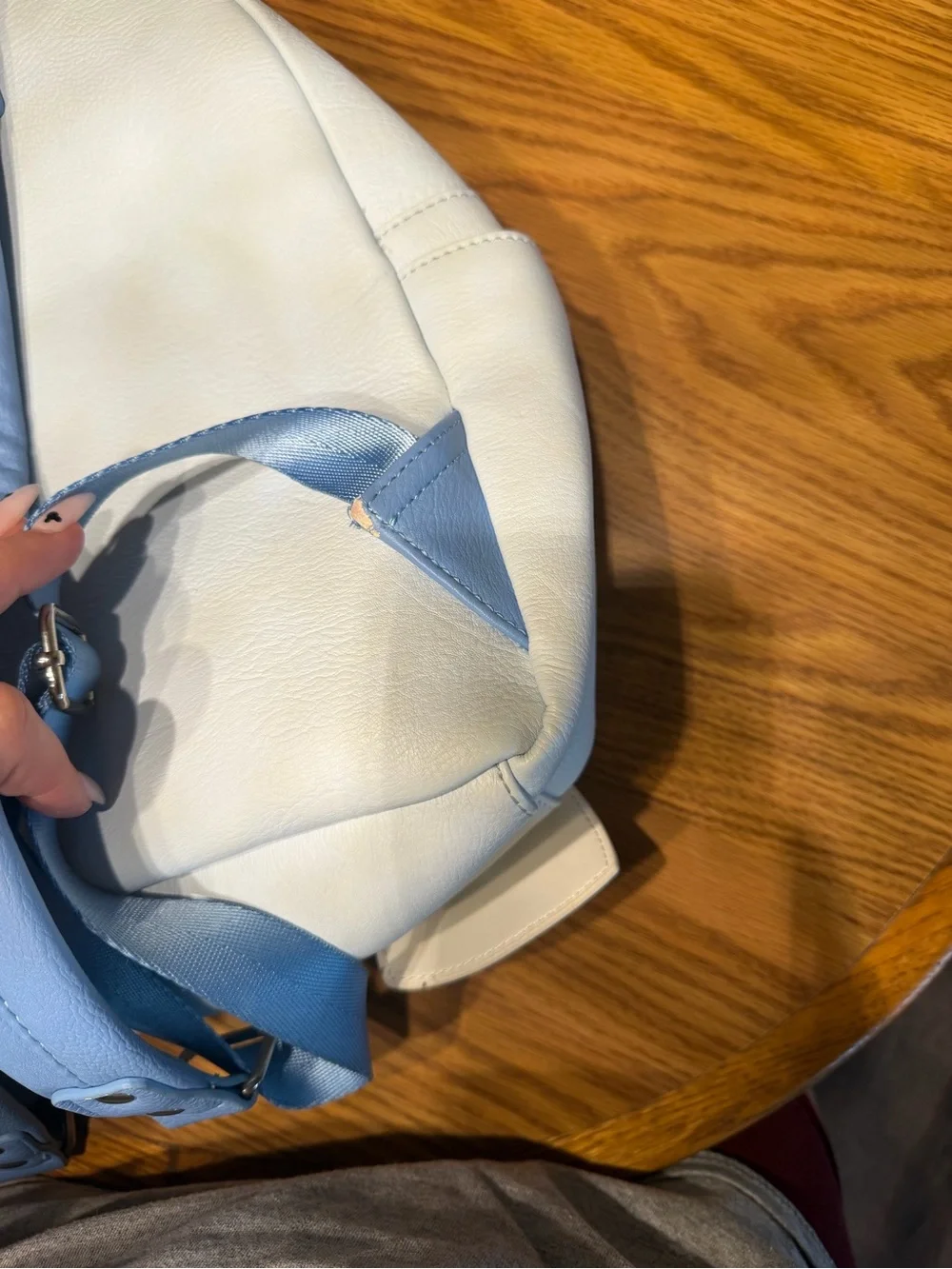 Loungefly Olaf Character Mini Backpack in Light Blue and White